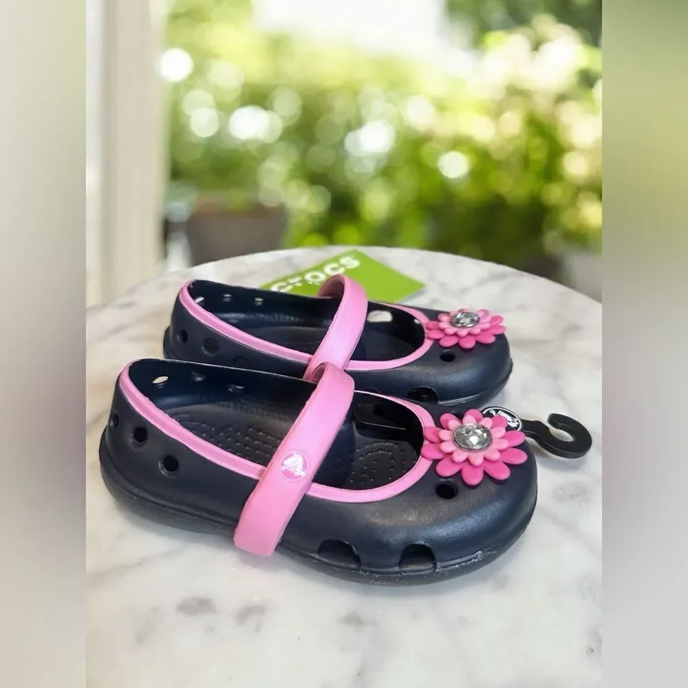 NWT CROCS Toddler Baby Mary Jane  Keeley Springtime  Sandals Size C 6